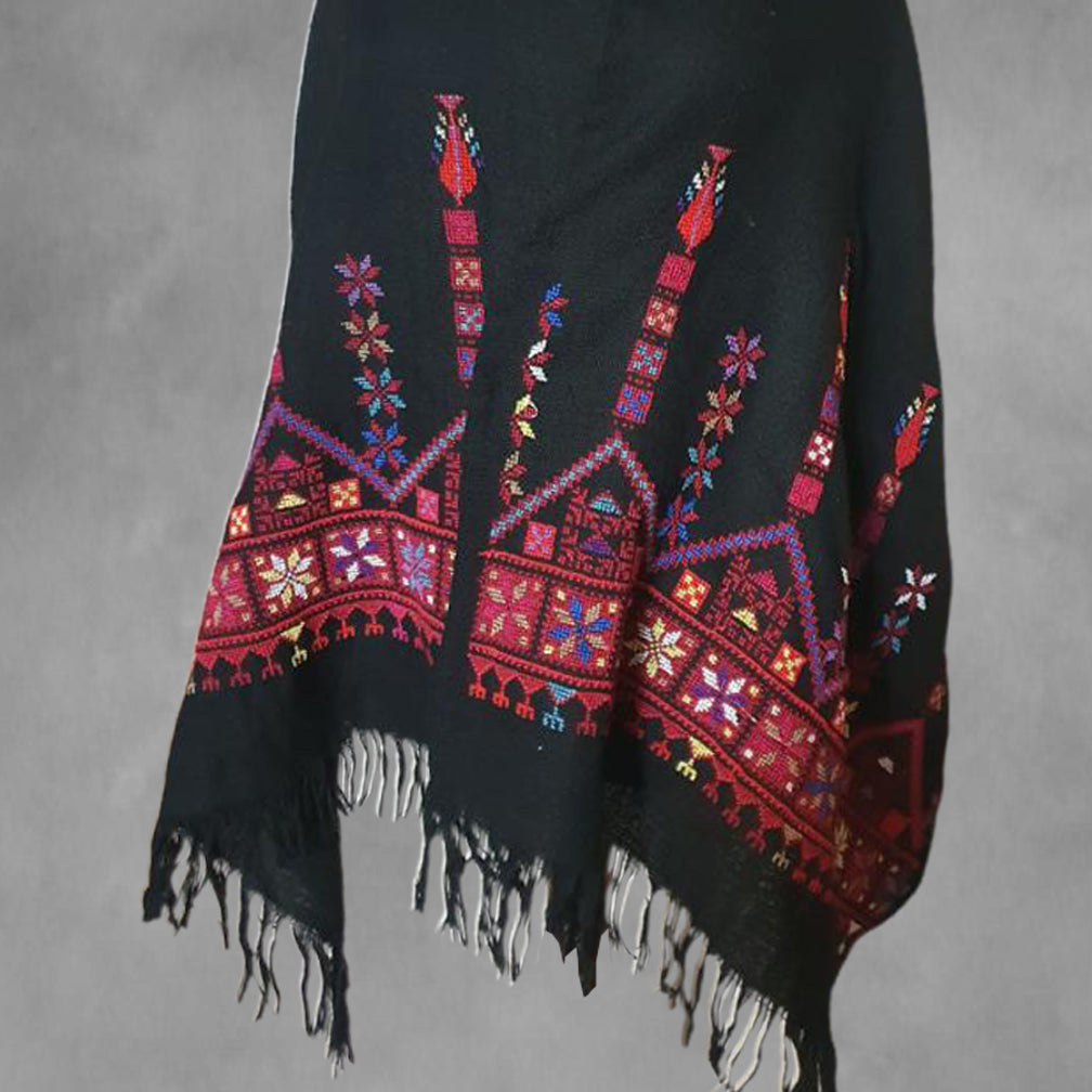 Colorful Embroidered Shawl